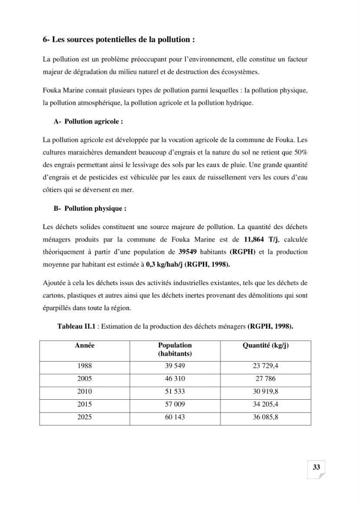 Suivi de la qualité des sédiments superficiels de Fouka marine par les métaux lourds