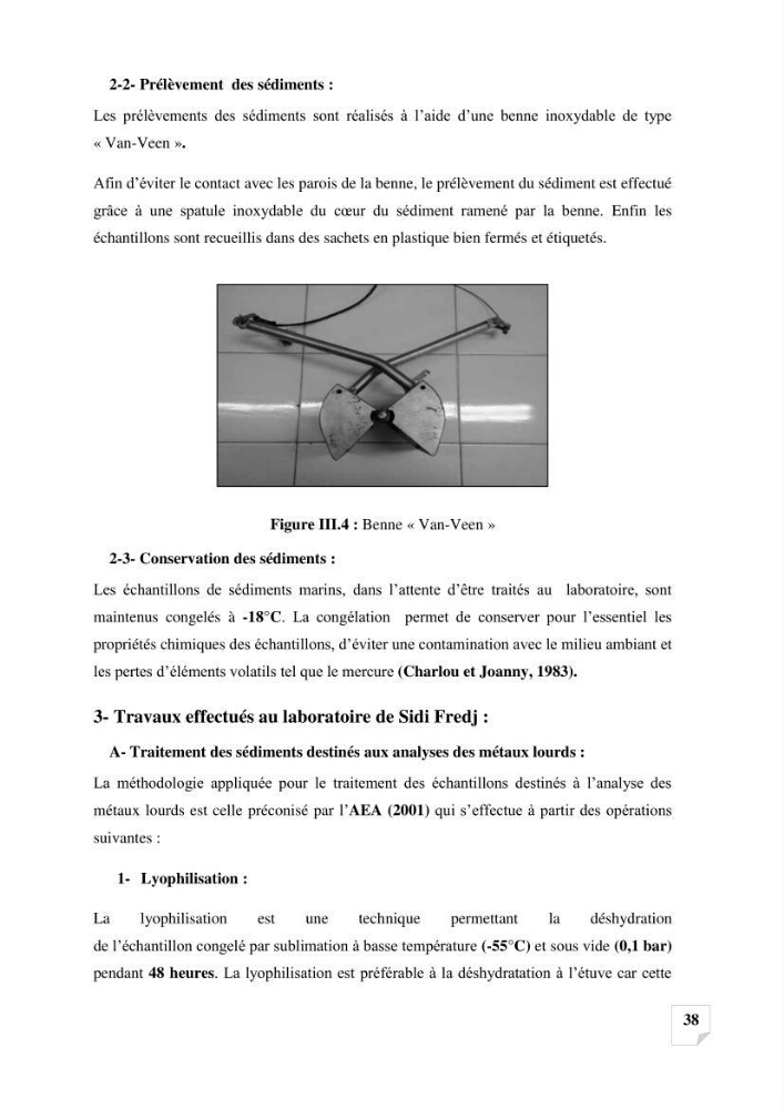 Suivi de la qualité des sédiments superficiels de Fouka marine par les métaux lourds