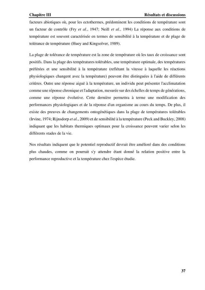 Effet de la température du milieu sur la reproduction et la croissance de Pegusa Lascaris ( Risso,1810) des eaux centre algérienne selon la théorie DEB