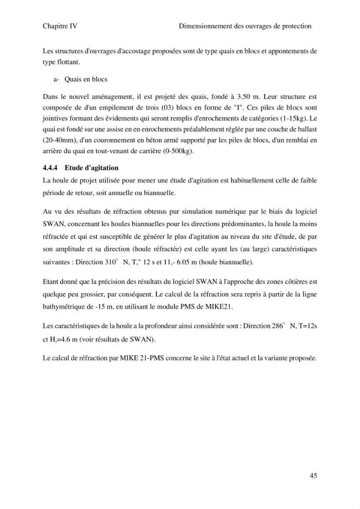 Etude de l\'éxtention du port de Tamenfoust-Est