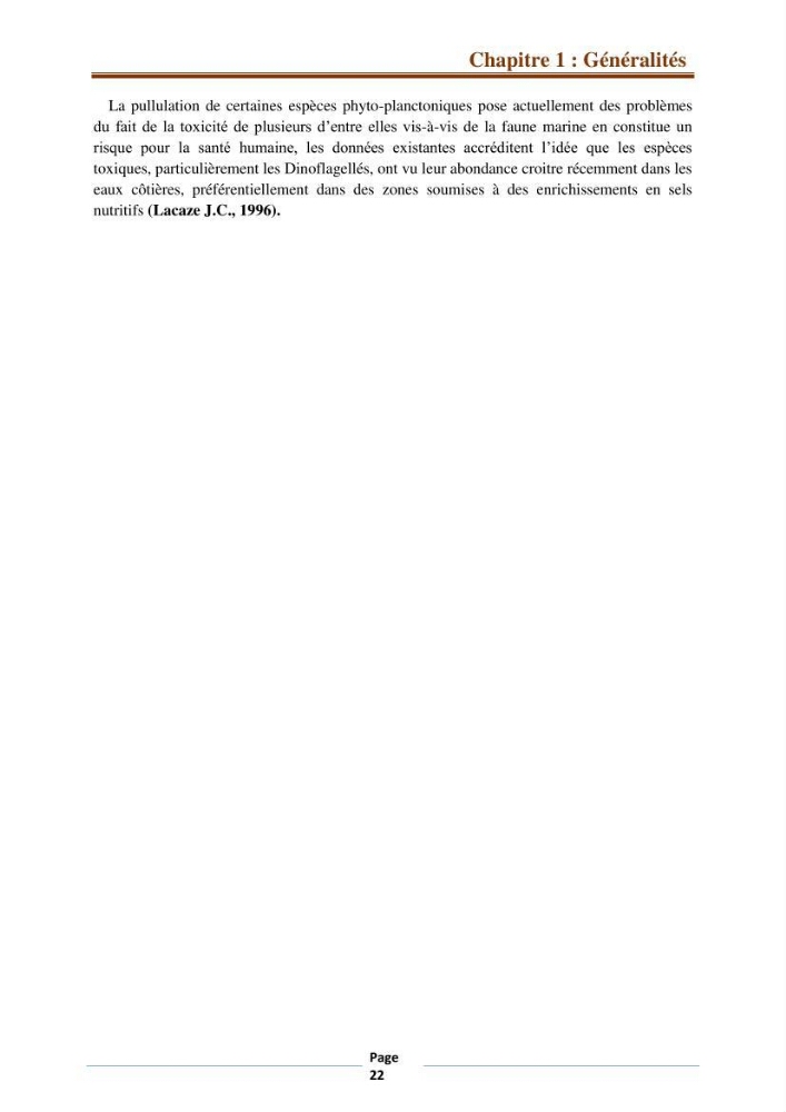 Suivi des paramètres physico-chimiques et des sels nutritifs dans la côte Algéroise: