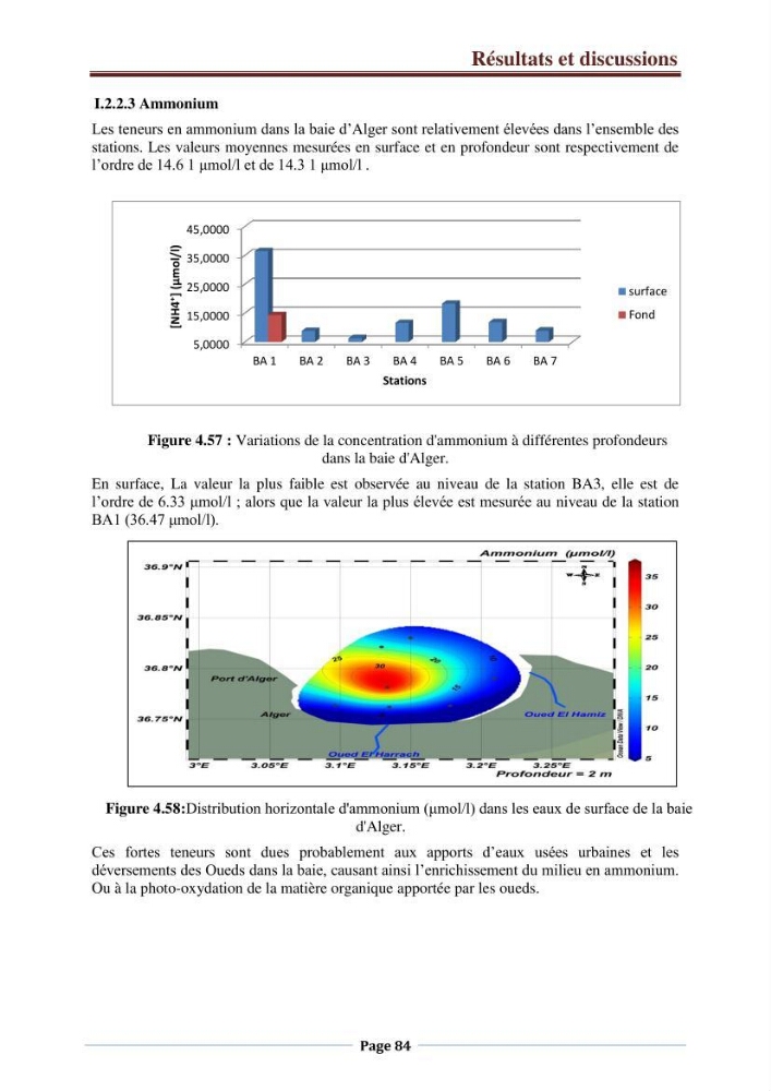 Suivi des paramètres physico-chimiques et des sels nutritifs dans la côte Algéroise: