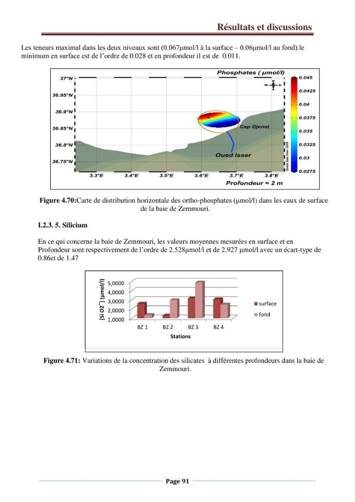 Suivi des paramètres physico-chimiques et des sels nutritifs dans la côte Algéroise: