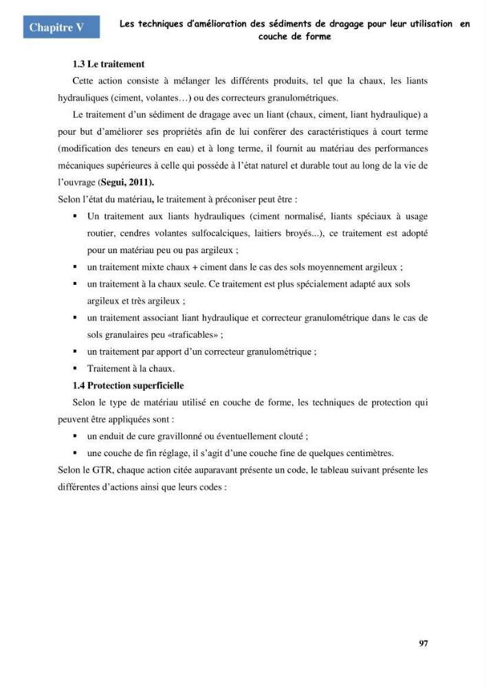 Etude du comportement physique et mécanique des sédiments de dragage pour leur valorisation en techniques routières \"cas du port de Sidi fredj\"