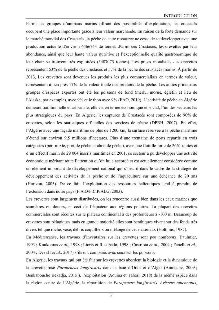 Contribution à l’inventaire des crevettes (Crustacea, Decapoda) dans la région centre du bassin Algérien:
