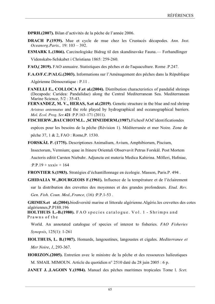 Contribution à l’inventaire des crevettes (Crustacea, Decapoda) dans la région centre du bassin Algérien: