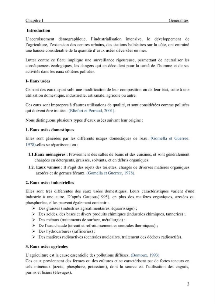 Impact des rejets des eaux usées sur le littoral Algérois, constat et diagnostic de la situation actuelle