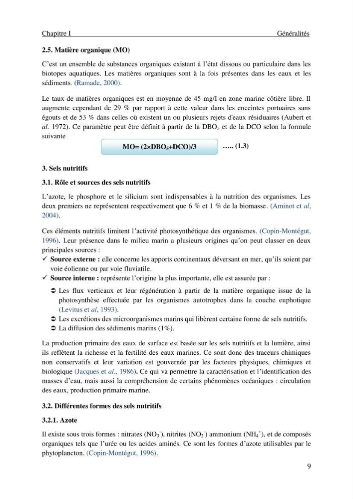 Impact des rejets des eaux usées sur le littoral Algérois, constat et diagnostic de la situation actuelle