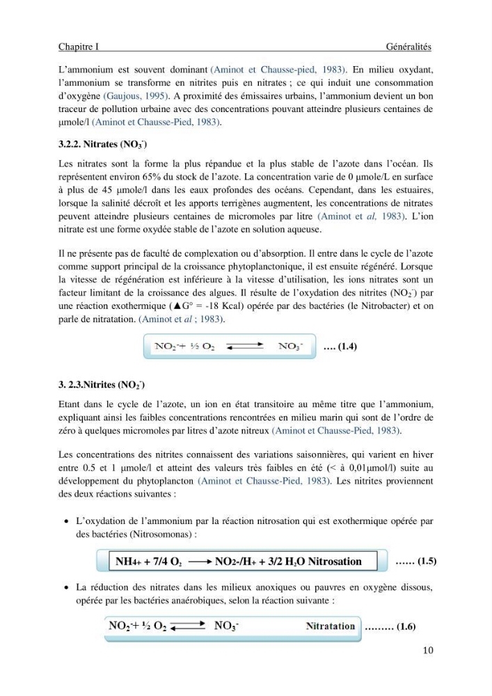 Impact des rejets des eaux usées sur le littoral Algérois, constat et diagnostic de la situation actuelle