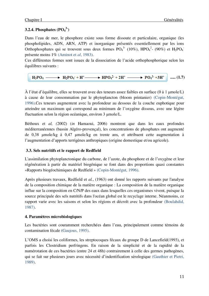 Impact des rejets des eaux usées sur le littoral Algérois, constat et diagnostic de la situation actuelle