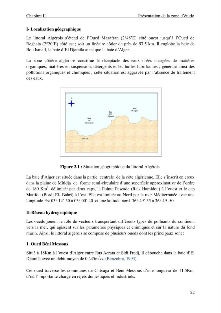 Impact des rejets des eaux usées sur le littoral Algérois, constat et diagnostic de la situation actuelle