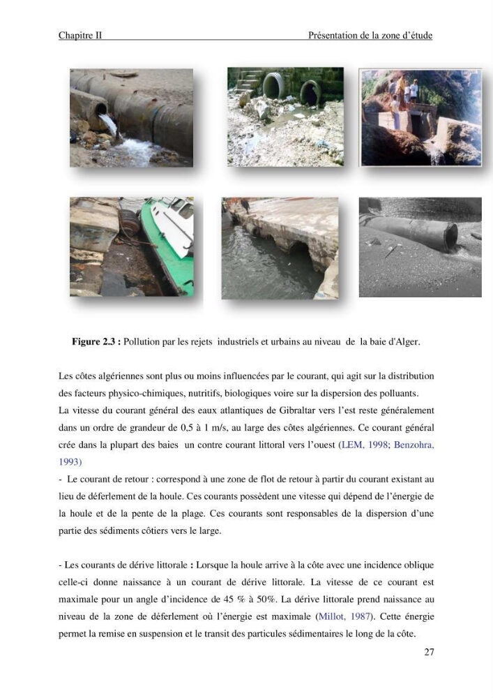 Impact des rejets des eaux usées sur le littoral Algérois, constat et diagnostic de la situation actuelle