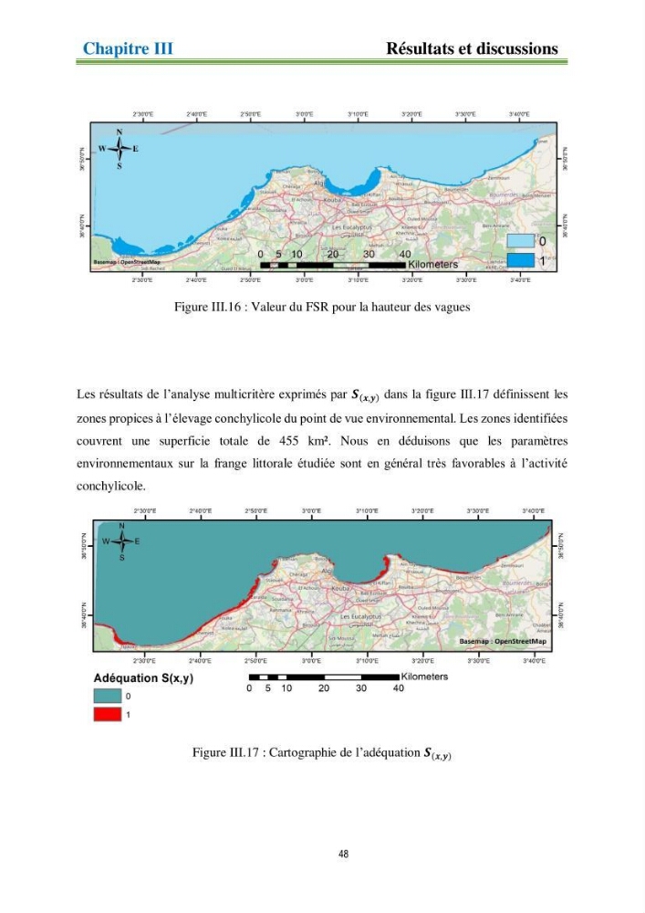 Identification des zones propices à héberger des filières conchylicoles par modélisation numérique et télédetection