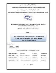 Les étapes de la conception et la modélisation d'une base de données SIG sur le littoral, cas du littoral centre