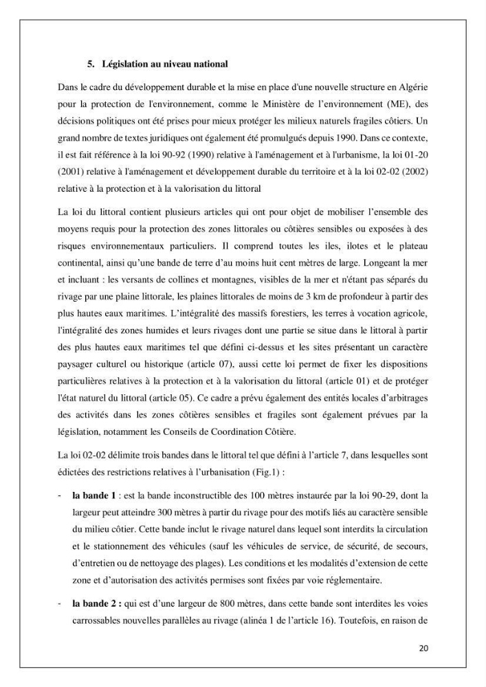 Diagnostic sur la pression exercée sur le littoral de Tipasa
