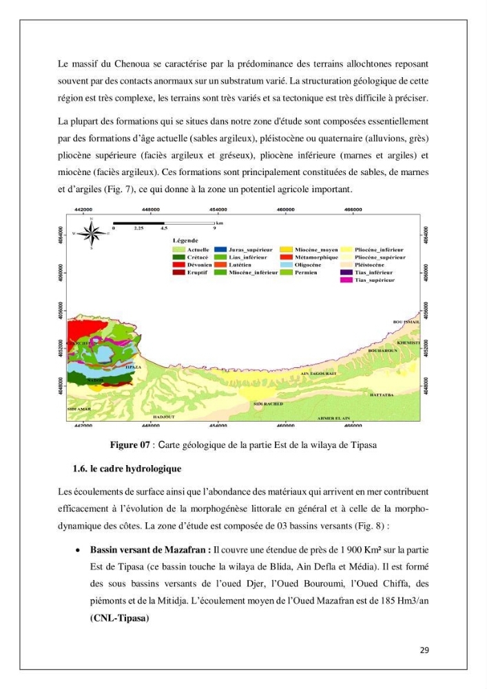 Diagnostic sur la pression exercée sur le littoral de Tipasa