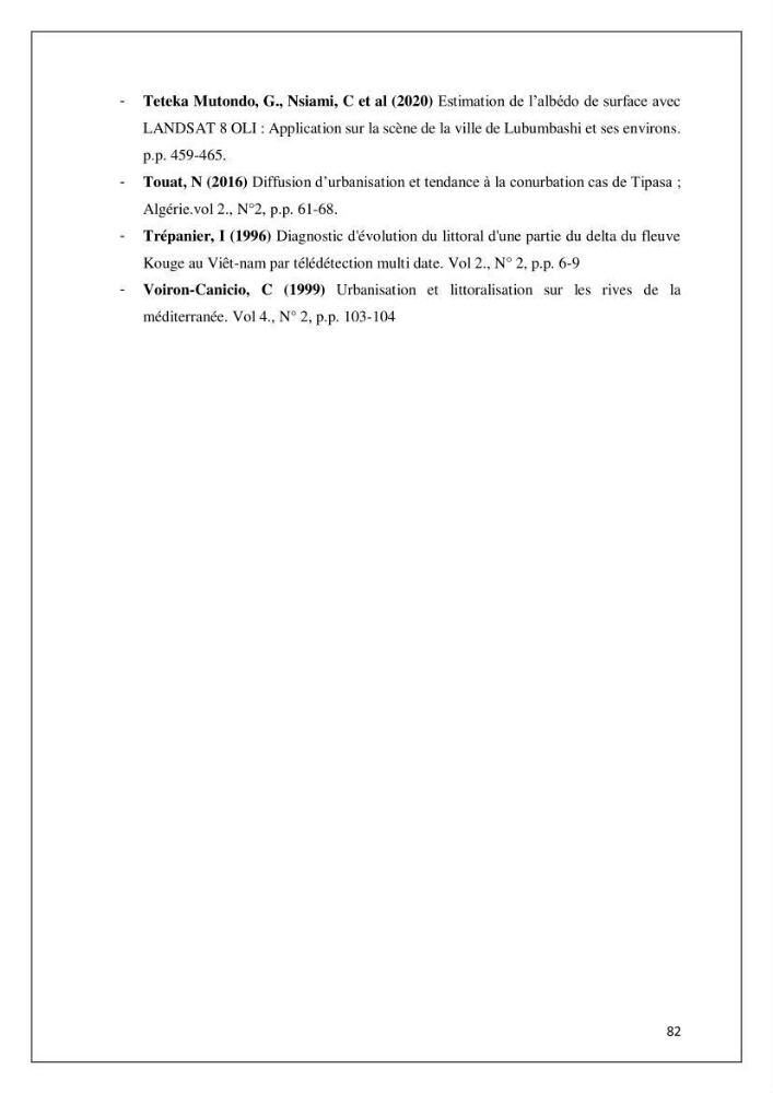 Diagnostic sur la pression exercée sur le littoral de Tipasa