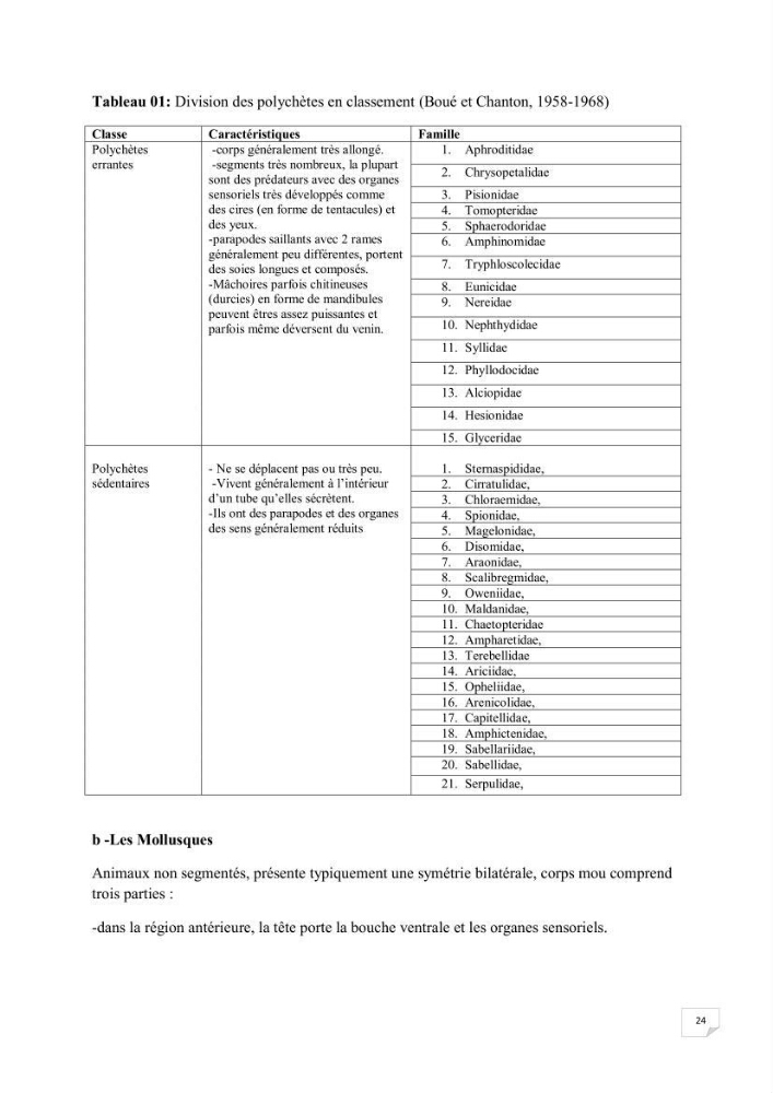 Contribution à la connaissance de la macrofaune benthique de l\'Anse de Kouali et mont Chenoua