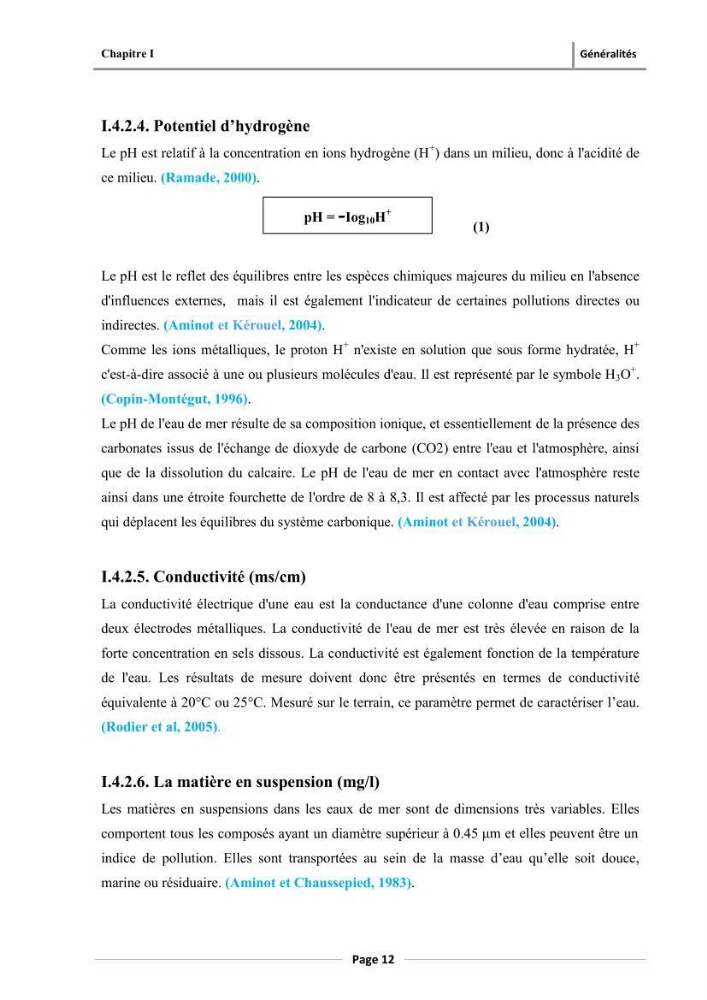 Paramètres physico-chimiques des pollution et granulométrie des sédiments de dragage du port d\'El Djamila