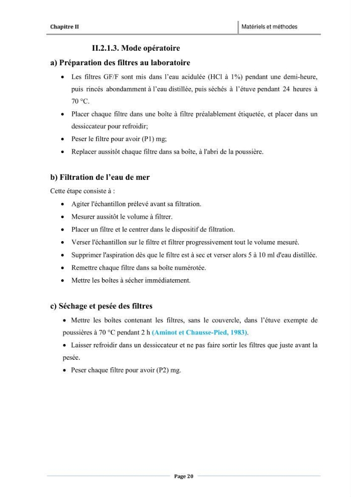 Paramètres physico-chimiques des pollution et granulométrie des sédiments de dragage du port d\'El Djamila