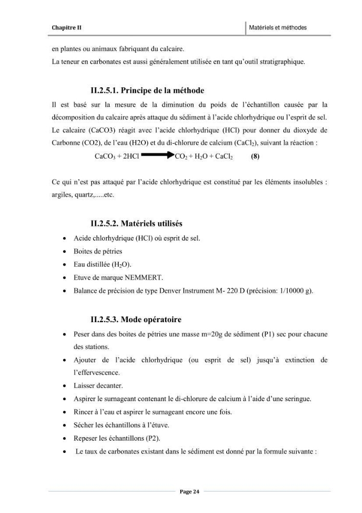 Paramètres physico-chimiques des pollution et granulométrie des sédiments de dragage du port d\'El Djamila