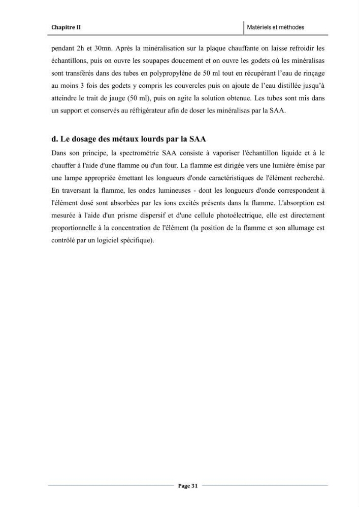 Paramètres physico-chimiques des pollution et granulométrie des sédiments de dragage du port d\'El Djamila