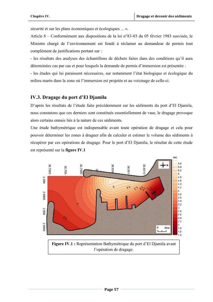 Paramètres physico-chimiques des pollution et granulométrie des sédiments de dragage du port d\'El Djamila