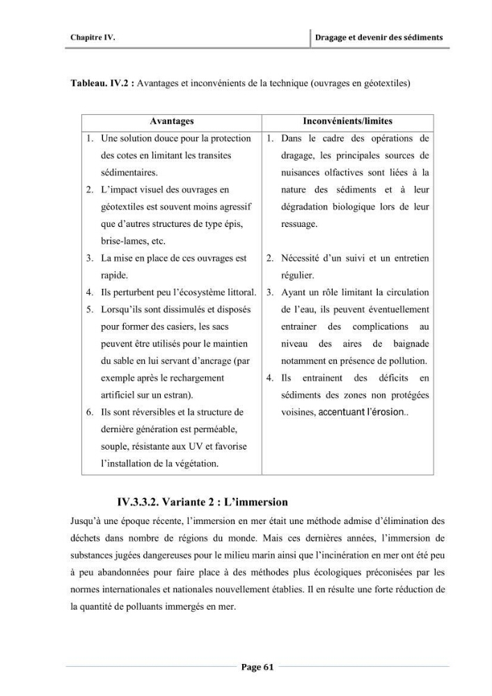 Paramètres physico-chimiques des pollution et granulométrie des sédiments de dragage du port d\'El Djamila