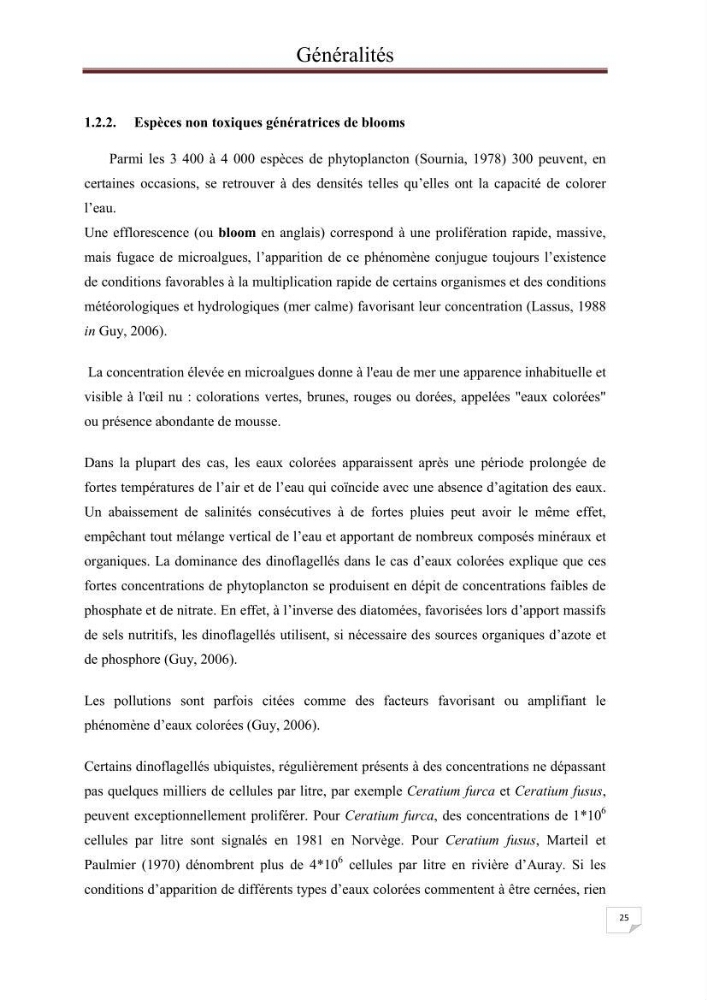 Contribution à l\'étude du phytoplancton nocif dans des zones confinées de la région d\'Alger( port et plage d\'Eldjamila,port et plage de Sidi fredj: