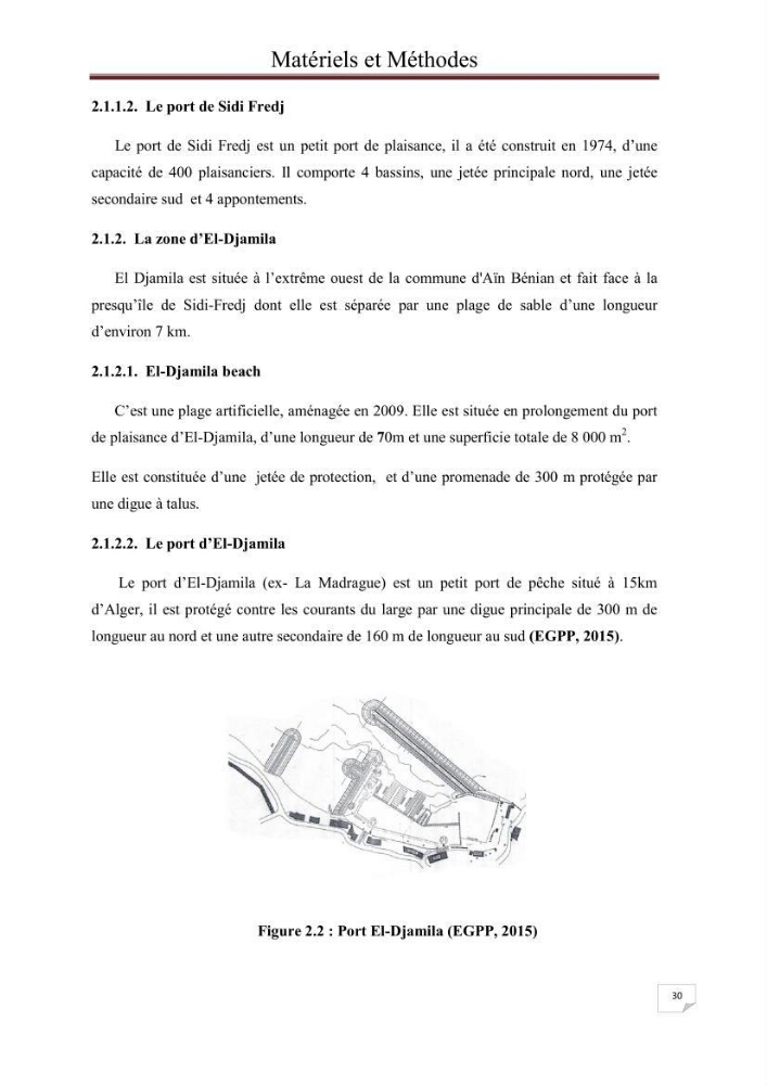 Contribution à l\'étude du phytoplancton nocif dans des zones confinées de la région d\'Alger( port et plage d\'Eldjamila,port et plage de Sidi fredj: