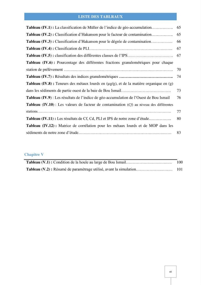 Dynamique spatiale et temporelle des polluants métalliques dans les sédiments marins : Impact de la contamination métallique