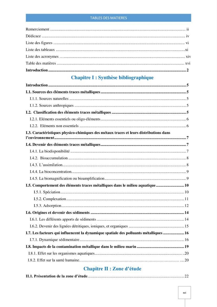 Dynamique spatiale et temporelle des polluants métalliques dans les sédiments marins : Impact de la contamination métallique