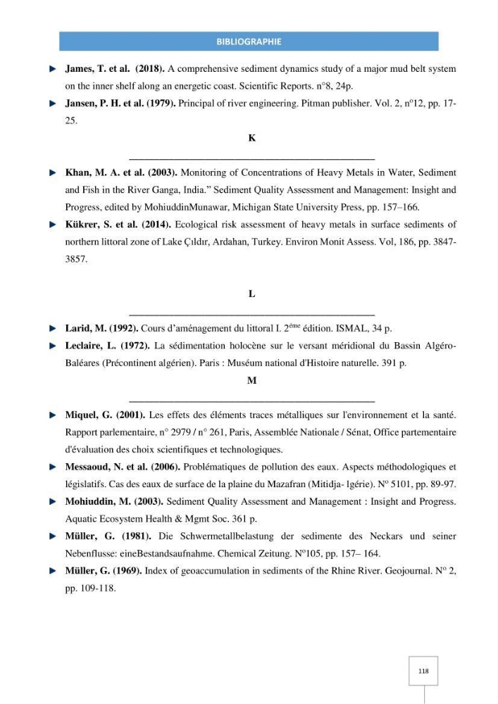 Dynamique spatiale et temporelle des polluants métalliques dans les sédiments marins : Impact de la contamination métallique