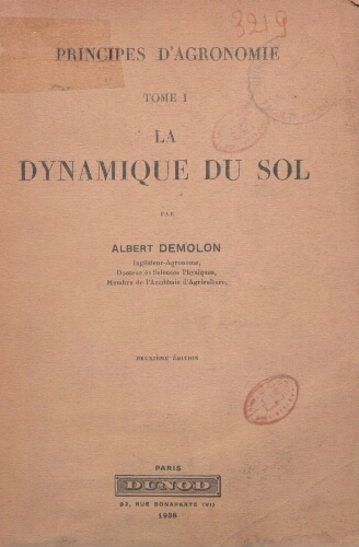 La dynamique du sol La dynamique du sol
