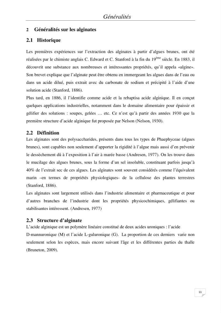 Extraction et identification des alginates à partir d’algues brunes aux possibilités alimentaires et pharmacologiques