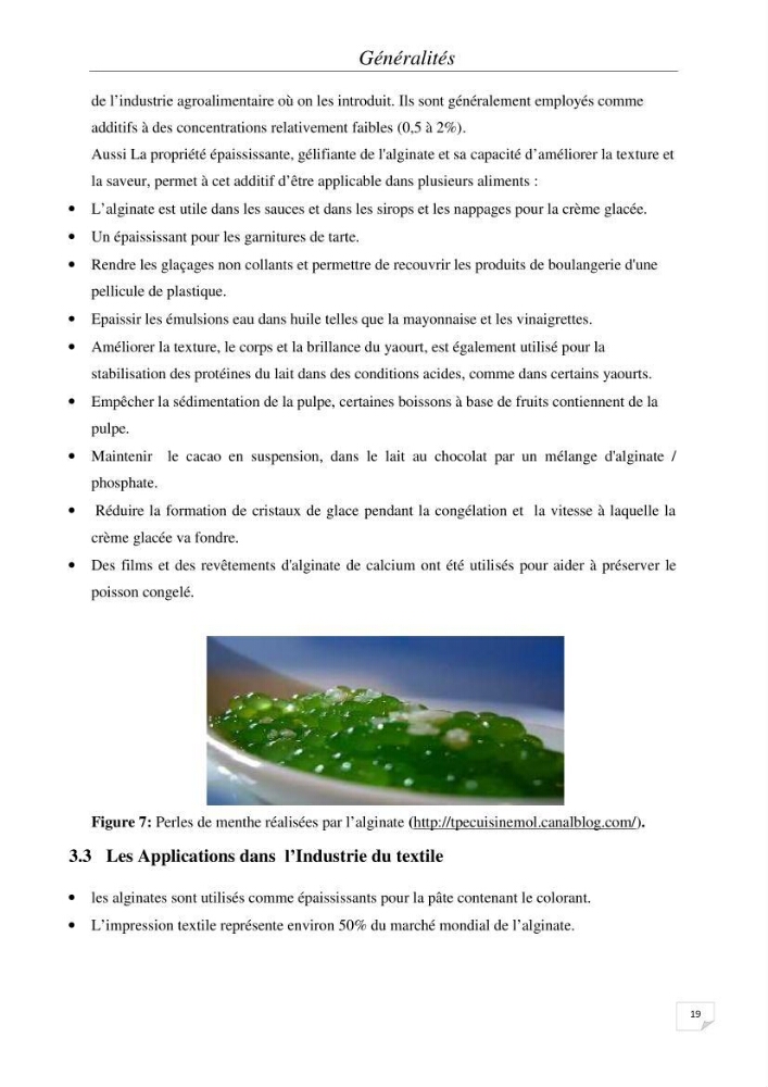 Extraction et identification des alginates à partir d’algues brunes aux possibilités alimentaires et pharmacologiques