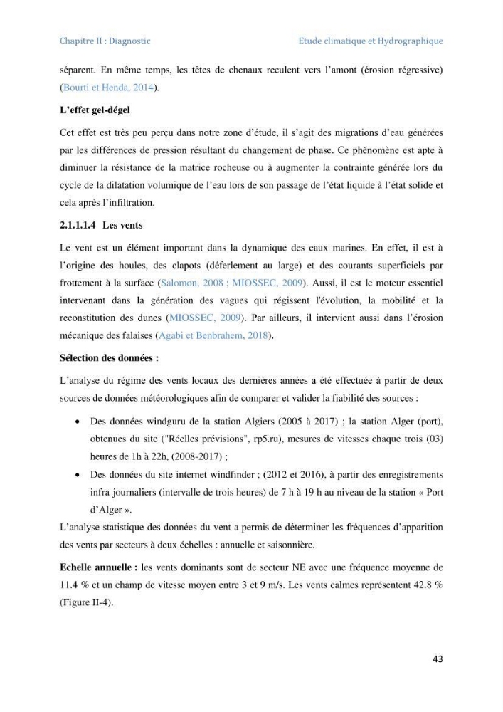 Etude et evaluation de la vulnerabilité des systèmes cotiers dans la région Algéroise: