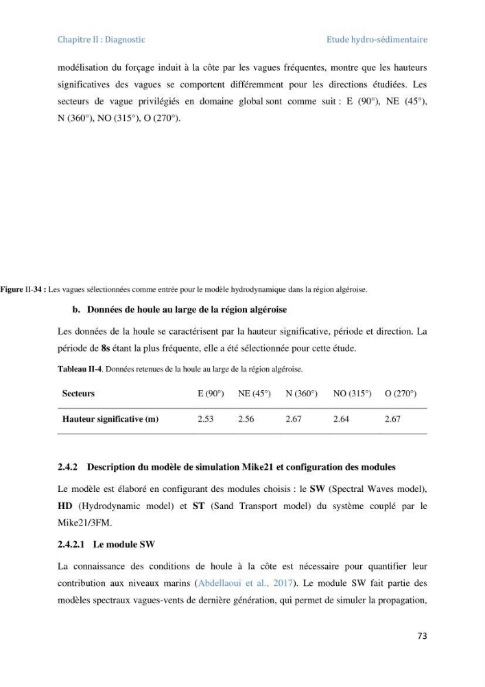 Etude et evaluation de la vulnerabilité des systèmes cotiers dans la région Algéroise: