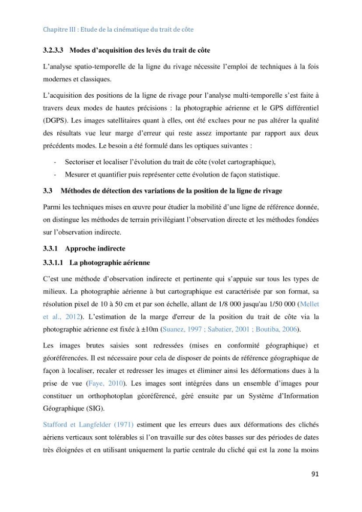 Etude et evaluation de la vulnerabilité des systèmes cotiers dans la région Algéroise:
