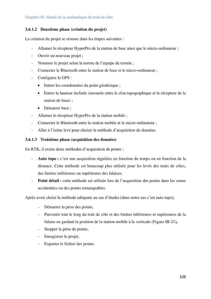 Etude et evaluation de la vulnerabilité des systèmes cotiers dans la région Algéroise: