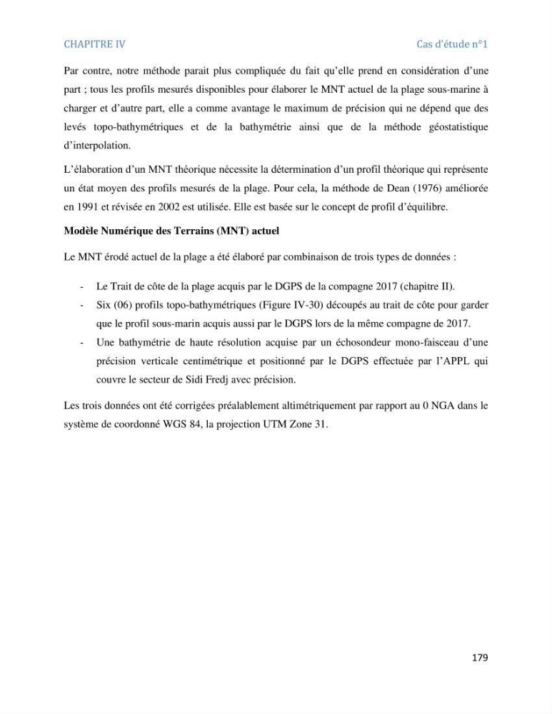 Etude et evaluation de la vulnerabilité des systèmes cotiers dans la région Algéroise: