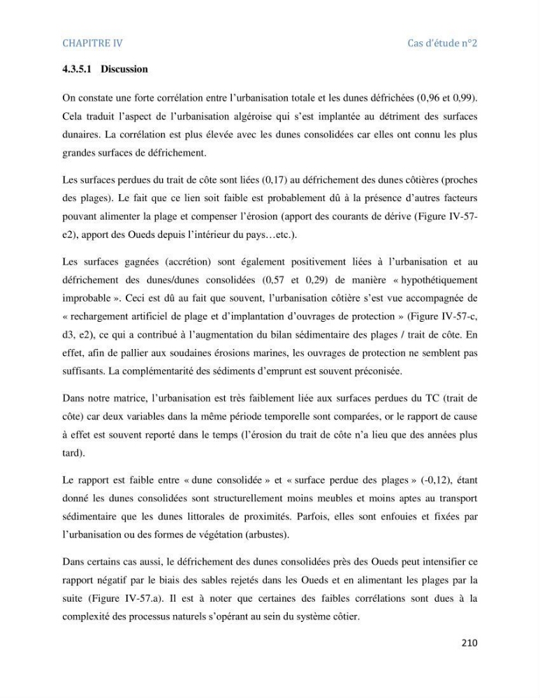 Etude et evaluation de la vulnerabilité des systèmes cotiers dans la région Algéroise:
