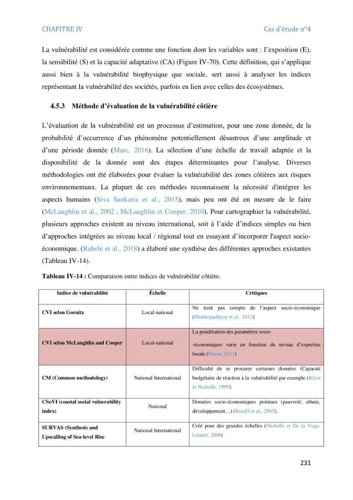 Etude et evaluation de la vulnerabilité des systèmes cotiers dans la région Algéroise:
