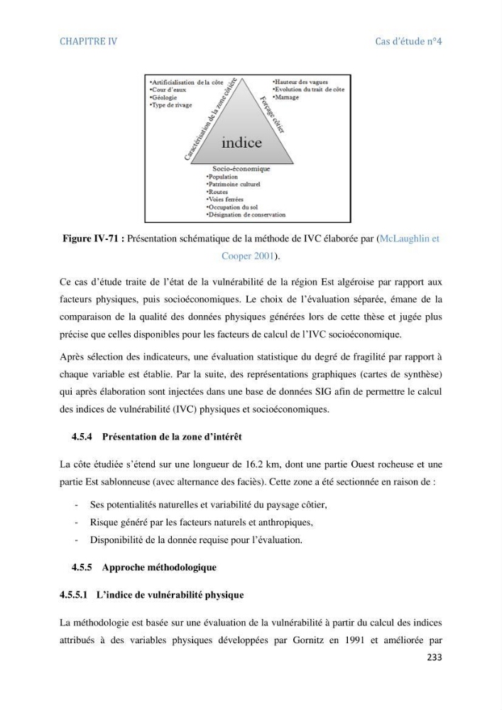 Etude et evaluation de la vulnerabilité des systèmes cotiers dans la région Algéroise: