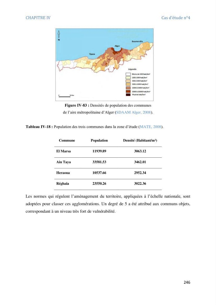 Etude et evaluation de la vulnerabilité des systèmes cotiers dans la région Algéroise: