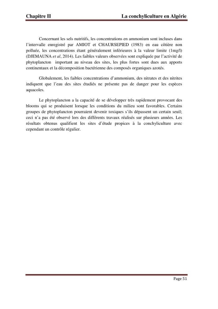 La conchyliculture en Algerie: situation actuelle et perspectives de développement