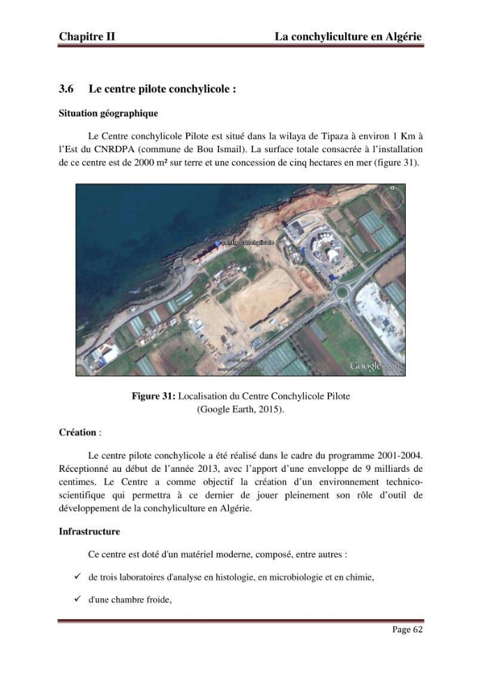 La conchyliculture en Algerie: situation actuelle et perspectives de développement