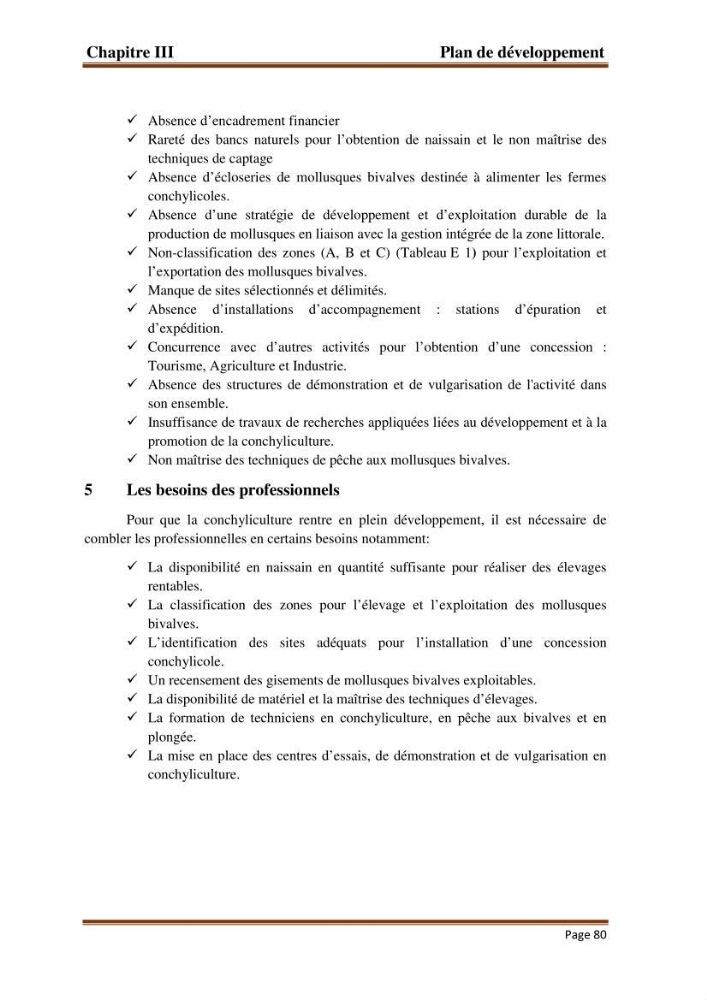 La conchyliculture en Algerie: situation actuelle et perspectives de développement
