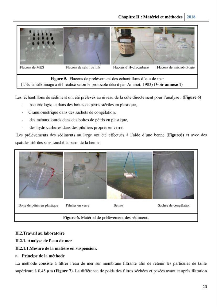 Etude des paramètres physico-chimiques et microbiologiques de l’eau et des sédiments des deux plages Est et Ouest de sidi Fredj.: