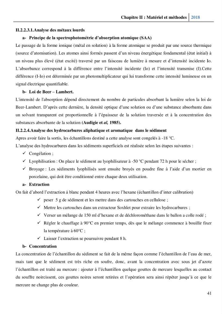 Etude des paramètres physico-chimiques et microbiologiques de l’eau et des sédiments des deux plages Est et Ouest de sidi Fredj.: